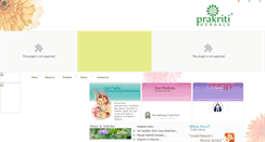 Desktop Screenshot of prakritiherbals.in