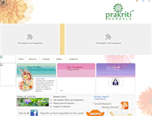 Tablet Screenshot of prakritiherbals.in